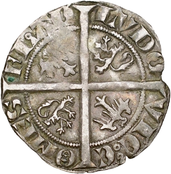 Flandre (comté de), Louis de Crécy, petit gros au lion, s.d. (1322-1346) Alost