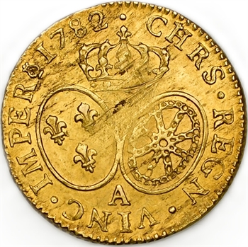 Louis XVI, louis d&rsquo;or aux lunettes, 1782, 2d semestre, Paris