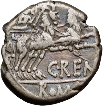 Renia, denier, Rome, 138 av. J.-C.