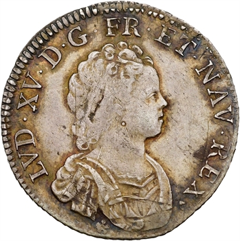 Louis XV, quart d’écu dit Vertugadin, 1716 Poitiers