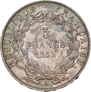 IIe République, 5 francs LNB, 1852 Paris