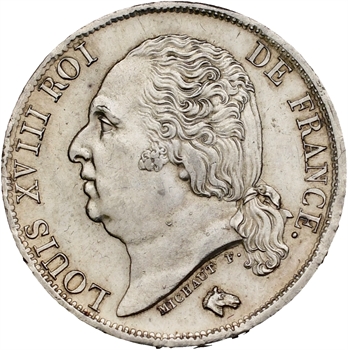 Louis XVIII, 1 franc, 1822 Paris