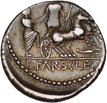Farsuleia, denier, Rome, 75 av. J.-C.