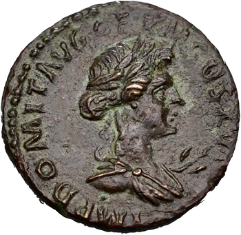 Domitien, semis Apollon / corbeau, Rome, 90-91