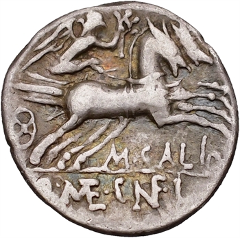 Calidia, denier, Rome, 117-116 av. J.-C.
