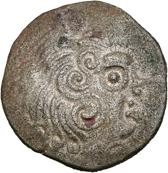 Coriosolites, statère de billon, classe III au nez en epsilon, c.50 av. J.-C.