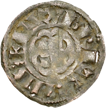 Bretagne (duché de), anonymes sous Constance, Arthur et Guy de Thouars, denier, s.d. Rennes