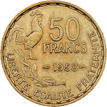 IVe République, 50 francs Guiraud, 1958 Paris