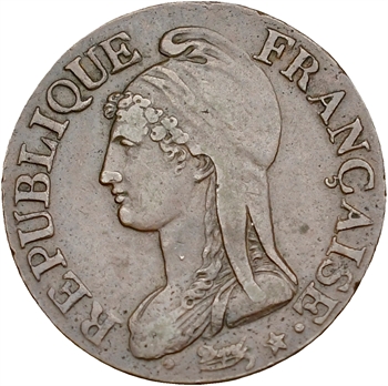 Directoire, décime petit module, An 4 Paris