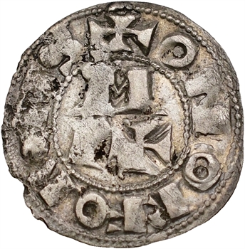 Béarn (seigneurie de), les Centulles, denier, s.d. Morlaàs
