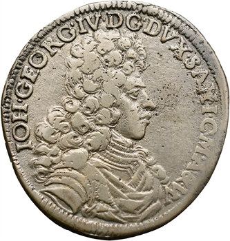 Allemagne, Jean-Georges IV de Saxe, 1/3 thaler, 1693 Leipzig
