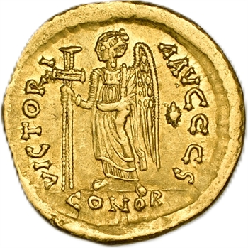 Anastase, solidus, Constantinople, 6e officine, 491-498