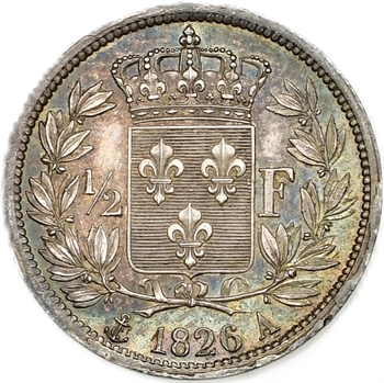 Charles X, 1/2 franc, 1826 Paris