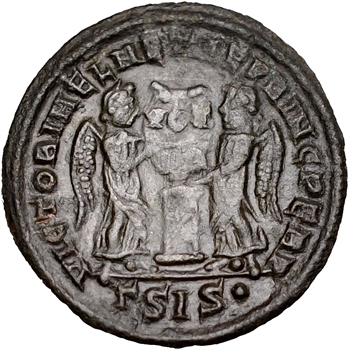 Constantin Ier, nummus, Siscia, 2e officine, 318-319