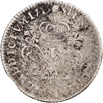 Louis XIV, dixième d&rsquo;écu aux trois couronnes, 1713 Limoges