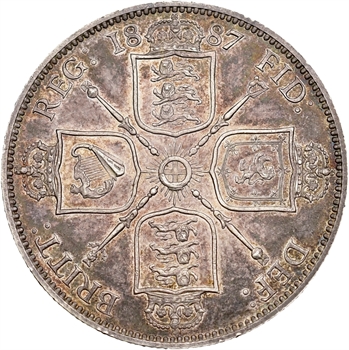 Royaume-Uni, Victoria, florin du jubilée, 1887 Londres