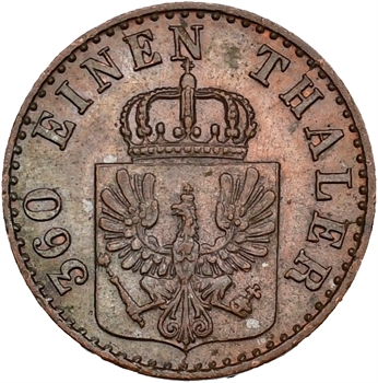 Allemagne, Prusse, Frédéric-Guillaume IV, 1 pfenning 1850 Berlin