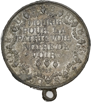 Constitution, médaille de la Garde Nationale, 1789 Paris