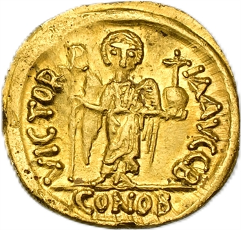 Maurice Tibère, solidus, Carthage, 598-599