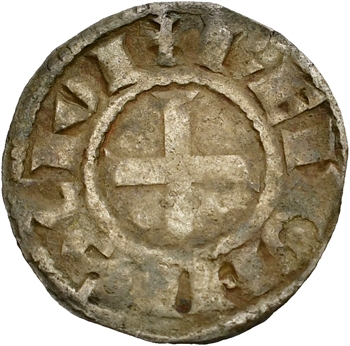 Bretagne (duché de), anonymes sous Constance, Arthur et Guy de Thouars, denier, s.d. Rennes