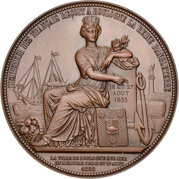 Second Empire, l’Empereur reçoit à Boulogne-sur-Mer la Reine Victoria, 1855 Paris