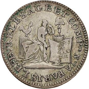 Constitution, Bon pour 20 sols Lefèvre et Lesage, An 4, 1792 Paris