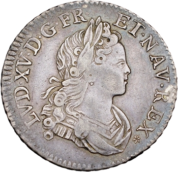 Louis XV, quart d&rsquo;écu de Navarre, 1718 Caen