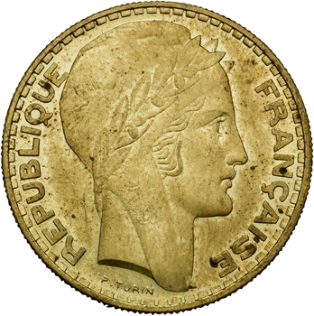 IIIe République, essai de 20 francs Turin, cupro-aluminium, 1929 Paris