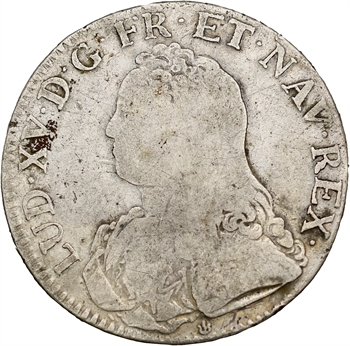 Louis XV, écu aux branches d&rsquo;olivier, 1726 Lyon