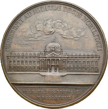 Louis XV, fondation de l&rsquo;École militaire de Paris, grand module, 1769 Paris