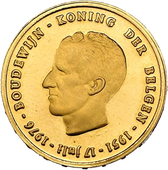 Belgique, Baudouin Ier, médaille en or du Jubilé, 1976