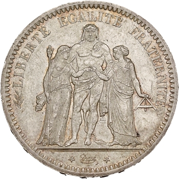 IIIe République, 5 francs Hercule, 1872 Paris