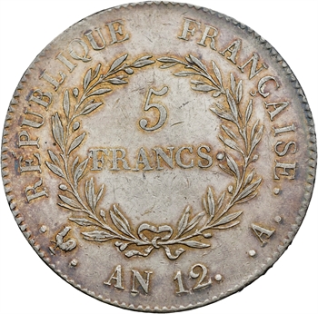 Consulat, 5 francs, An 12 Paris