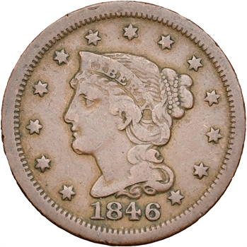 États-Unis, cent (Braided head cent), 1846 Philadelphie