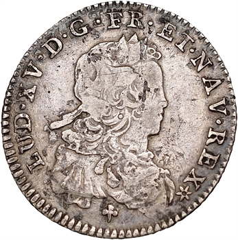 Louis XV, sixième d&rsquo;écu de France, 1721 Caen