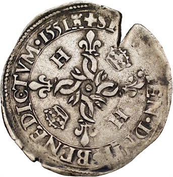 Henri II, douzain aux croissants, 1551 Tours