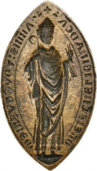 Matrice de sceau, abbé de Jouvet, du Mont St Eloi-les-Arras, s.d.