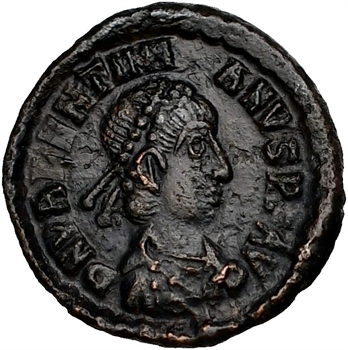 Valentinien II, nummus, Siscia, 384-387