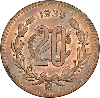 Mexique, 20 centavos, 1935 Mexico