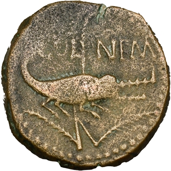 Nîmes, Auguste et Agrippa, as, Nîmes, c.9-3 av. J.-C.