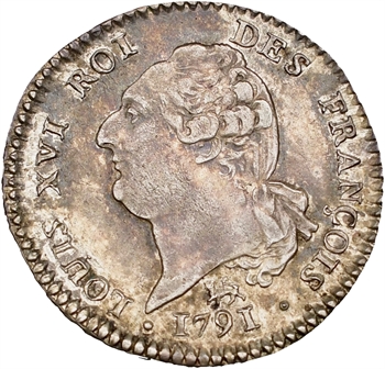 Constitution, 15 sols FRANÇOIS, An 3, 2d semestre, 1791 Paris