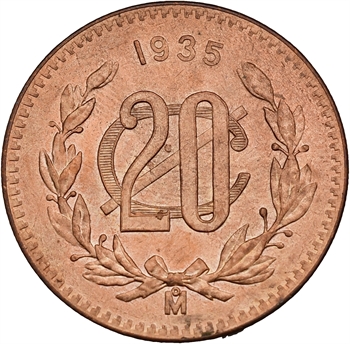 Mexique, 20 centavos, 1935 Mexico