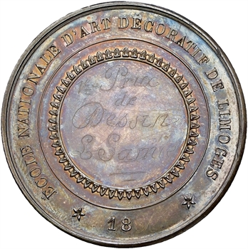IIIe République, prix de l&rsquo;école d&rsquo;art décoratif de Limoges, par Blondelet, 1885 Paris