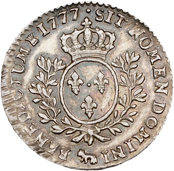 Louis XVI, dixième d’écu aux rameaux d’olivier du Béarn, 1777 Pau