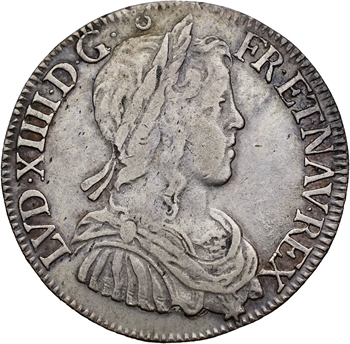 Louis XIV, demi-écu à la mèche longue, 1650 Perpignan