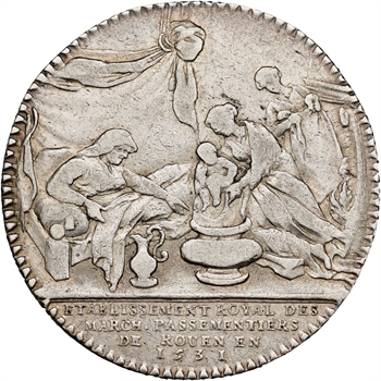 Louis XV, les marchands-passementiers de Rouen, s.d. Paris