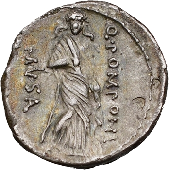 Pomponia, denier, Rome, 66 av. J.-C.