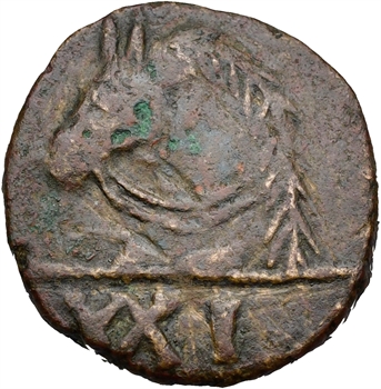 Vandales, follis de 21 nummi, Carthage, c.480-533