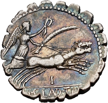 Claudia, denier serratus, Rome, 79 av. J.-C.