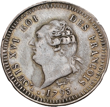 Constitution, épreuve de 15 sols FRANÇOIS, 1793 Paris